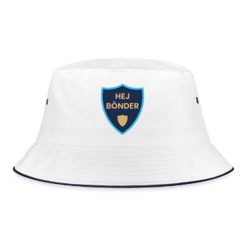 Hello Farmers Shield Crest - Bucket Hat - white/navy - Front