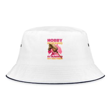 48 Hobby Horsing Is Dreaming With Your Feet - Bucket Hat - white/navy - Front