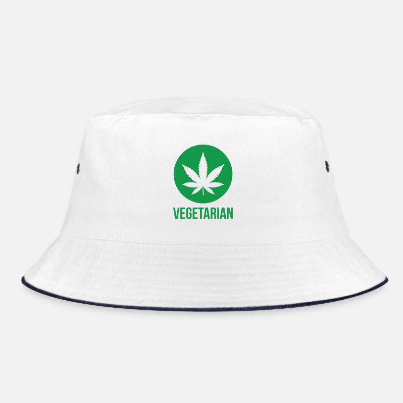 Vegetarian Cannabis – Funny Stoner Design Bucket Hat