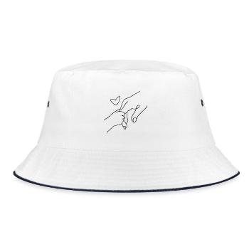 Poignée de main avec connexion cœur - Bob - blanc/marine - Devant