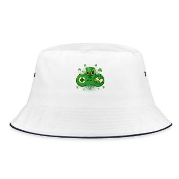 Irish Video Game Controller St Pats - Bucket Hat - white/navy - Front
