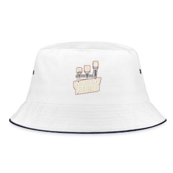 Classically Trained Petrolhead Car Mechanic - Bucket Hat - white/navy - Front