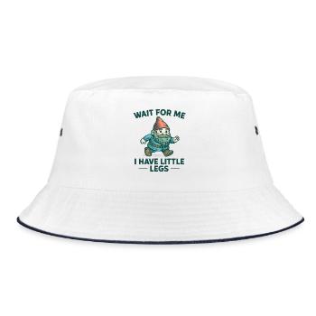 Zwerg Wichtel Spruch Humor Meme Lustig Witzig - Bucket Hat - Weiß/Navy - Vorne