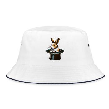 Le lapin au haut-de-forme - Bob - blanc/marine - Devant