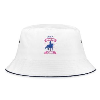 Reiterin - Bucket Hat - Weiß/Navy - Vorne