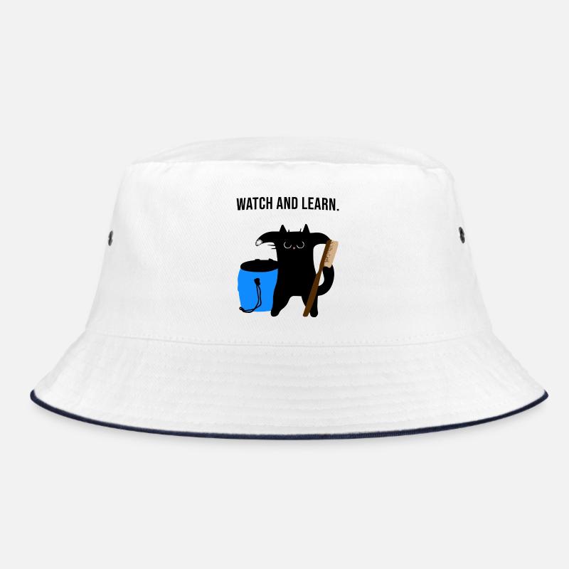 Grumpy boulder cat motivates to climb Bucket Hat