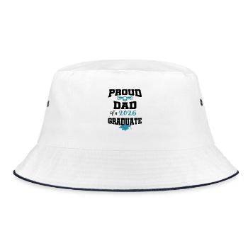 Stolzer Vater Absolvent 2026 Bachelor Master - Bucket Hat - Weiß/Navy - Vorne