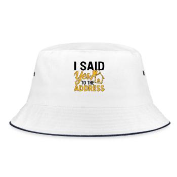 I Said Yes To The Address - Bucket Hat - white/navy - Front