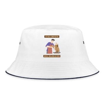 Eure Eminenz, Der Bildhauer - Bucket Hat - Weiß/Navy - Vorne