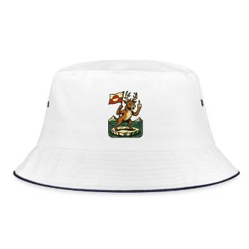Greenland Shirt Reindeer Caribou - Bucket Hat - white/navy - Front