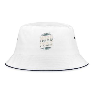 Nordperle Hamburg Nordsee Ostsee Norddeutsch Deern - Bucket Hat - Weiß/Navy - Vorne