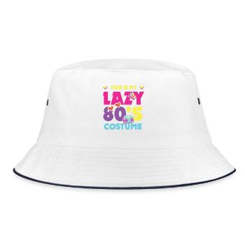 This is my Lazy 80's 80's Costume Costume - Bucket Hat - white/navy - Front