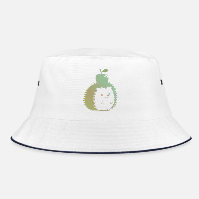 Pastel Hedgehog with Apple Bucket Hat