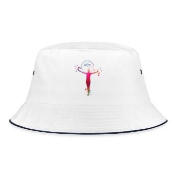 Gymnastics Hoops Rhythmic Gymnastics - Bucket Hat - white/navy - Front