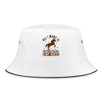 Musical Theatre All I Want My Horse & Theater Gift - Bucket Hat - white/navy - Front
