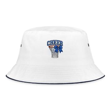 Cheer Hoop Blue Bow - Bucket Hat - white/navy - Front