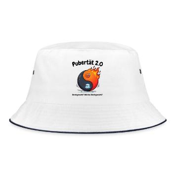 Puberté 2.0 - Ménopause Yin Yang et Équilibre - Bob - blanc/marine - Devant