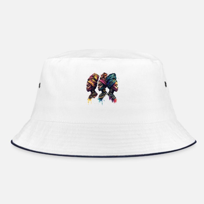 Triple African Head Wrap Icons Bucket Hat