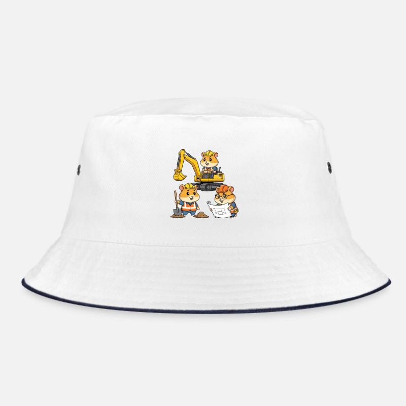 Hamster Construction Worker Bucket Hat