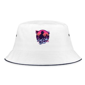 Rad comme papa design rétro néon - Bob - blanc/marine - Devant