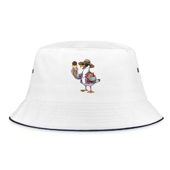 Boulderer Colorsplash Boulder Bouldering - Bucket Hat - white/navy - Front