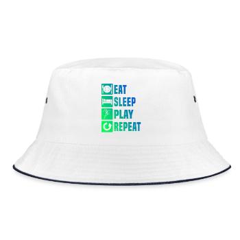 Compact handball design for women's handball - Bucket Hat - white/navy - Front