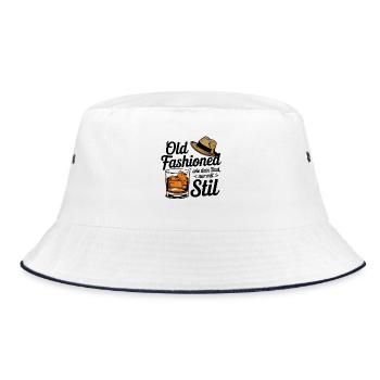 Old Fashioned Like Your Dad Only With Style Whiskey - Bucket Hat - white/navy - Front