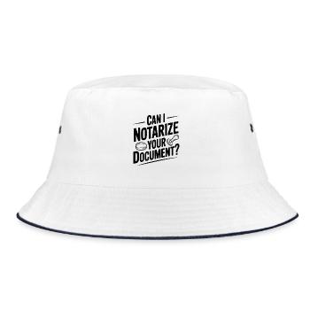 Can I Notarize Your Document? - Bucket Hat - white/navy - Front