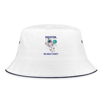Houston We Have A Party – Astronaut Space - Bucket Hat - white/navy - Front