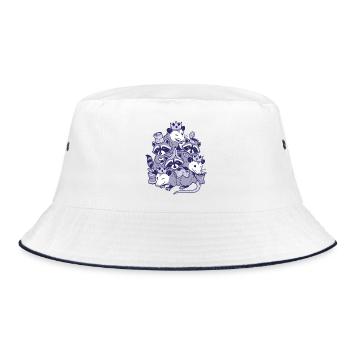 Königlicher Müllhaufen - Bucket Hat - Weiß/Navy - Vorne