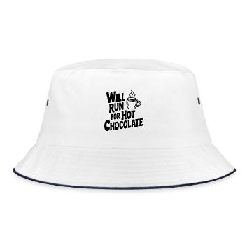 Will Will Hot Chocolate holen - Bucket Hat - Weiß/Navy - Vorne