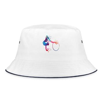 Gymnastics Hoops Rhythmic Gymnastics - Bucket Hat - white/navy - Front