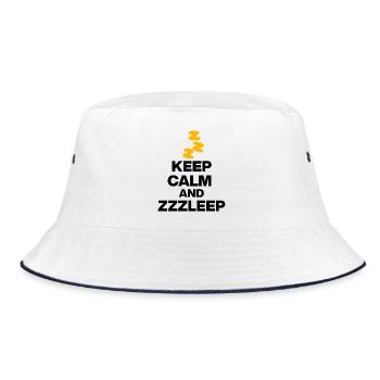 KEEP CALM AND ZZZLEEP 1aZzzleep - Bucket Hat - white/navy - Front