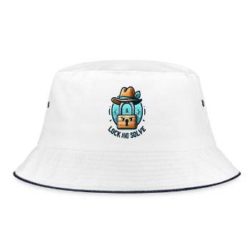 Schloss Rätsel Abenteuer - Bucket Hat - Weiß/Navy - Vorne