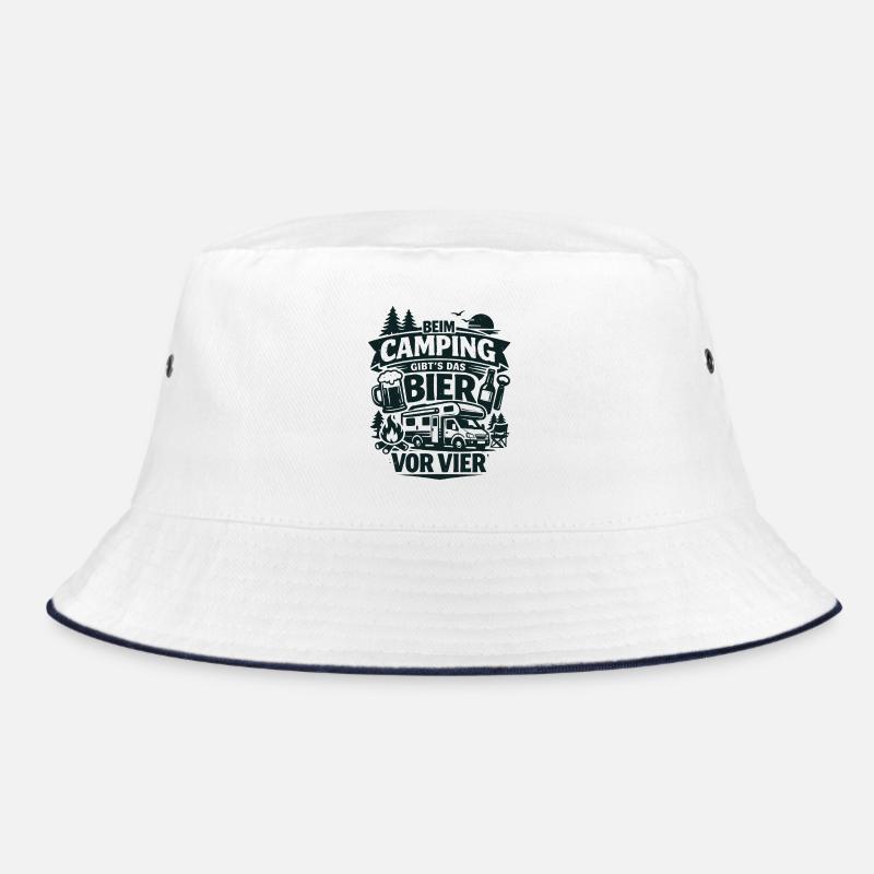 Bier Vor Vier Beim Camping Bucket Hat