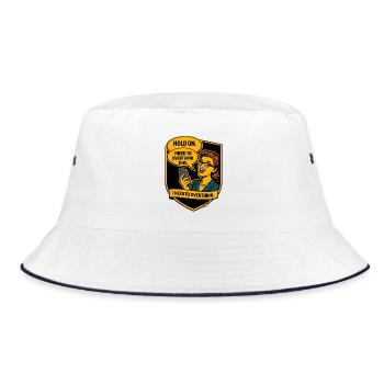Retro Comic Rethinking - Overthinker - Bucket Hat - white/navy - Front