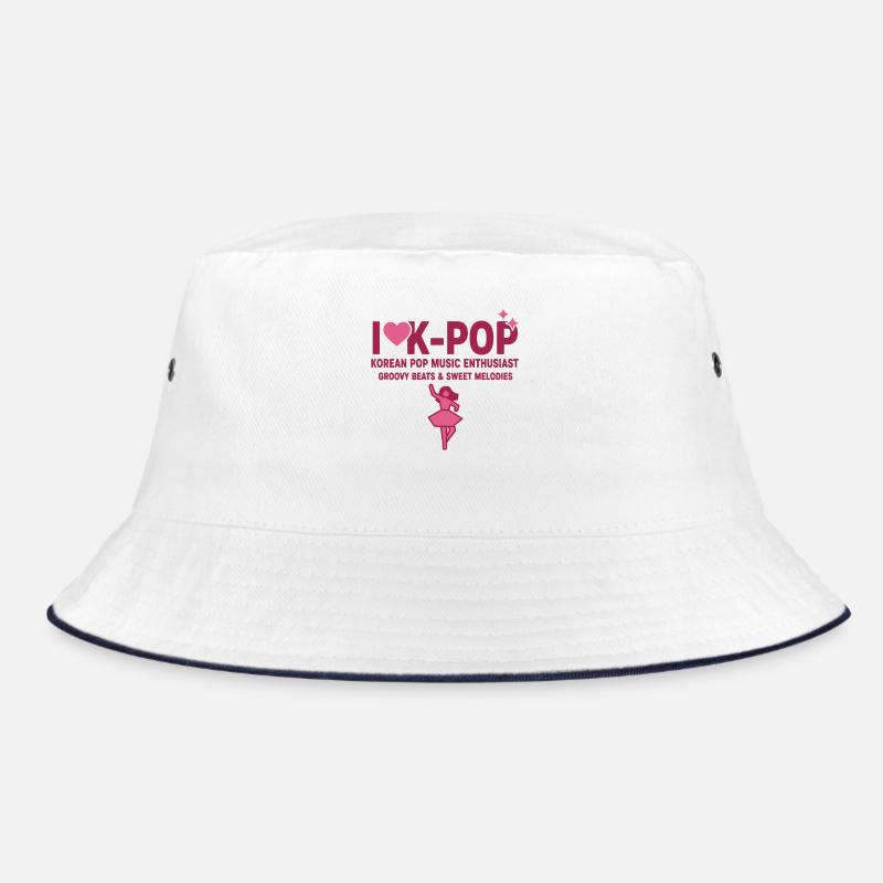 J’adore la K-Pop Pop Pop Groovy - Bob - blanc/marine