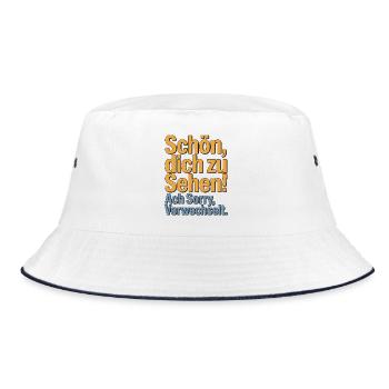 Nice to see you - sorry, confused. - Bucket Hat - white/navy - Front