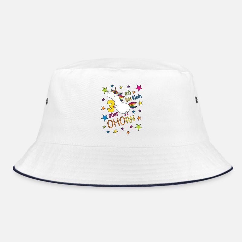 3 Jahre Mädchen Einhorn Ich bin klein aber ohorn Bucket Hat