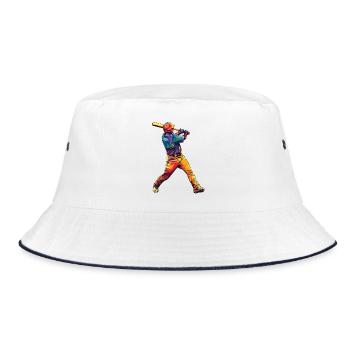 Baseball Strike - Bucket Hat - white/navy - Front