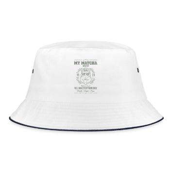 My Matcha Brew Green Tea Matcha Tea Lover - Bucket Hat - white/navy - Front