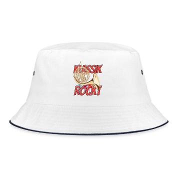 Waldhorn Klassik Rockt Orchester Hornist - Bucket Hat - Weiß/Navy - Vorne