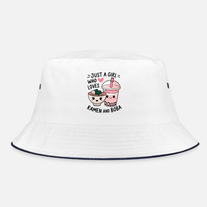 Mädchen liebt Ramen und Boba Bucket Hat