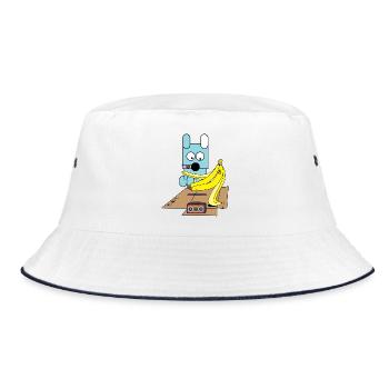 Banana Boogie Pup - Bucket Hat - white/navy - Front