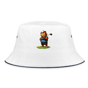 Beaver Golf - Bucket Hat - white/navy - Front