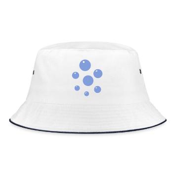 Bubble - Bucket Hat - white/navy - Front