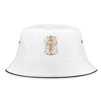 PT Educator I Explain Pain Physiotherapy Trainer - Bucket Hat - Weiß/Navy - Vorne