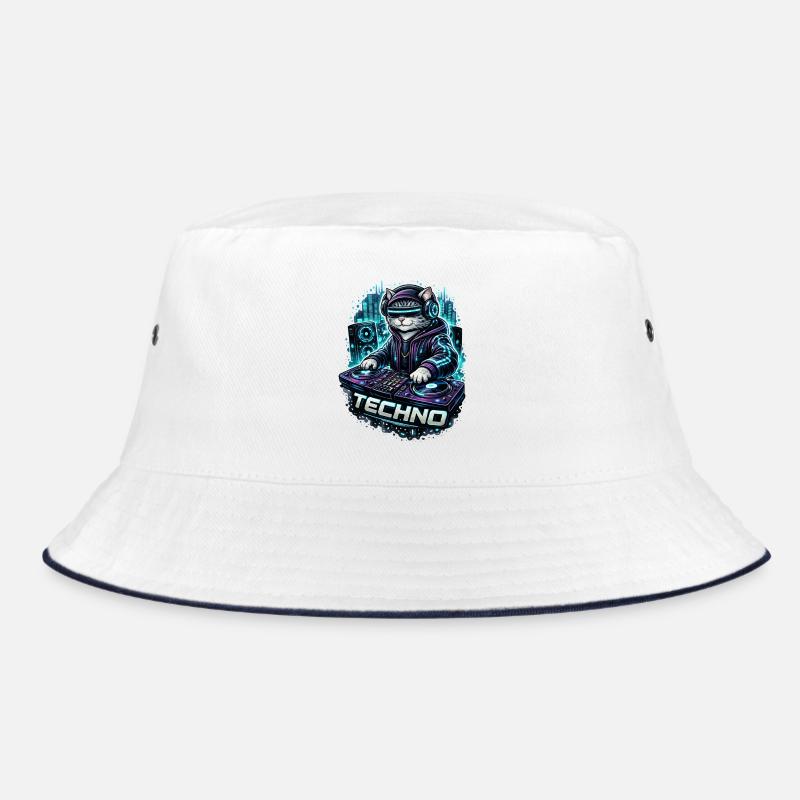 Techno-Kater am DJ-Pult Bucket Hat