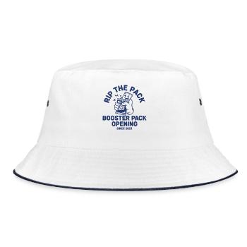 Rip The Pack Booster Pack Eröffnungs-Sammelkarte - Bucket Hat - Weiß/Navy - Vorne