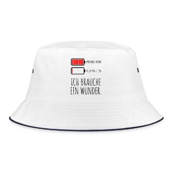 Preise 100% Mein Konto 1% - Bucket Hat - Weiß/Navy - Vorne